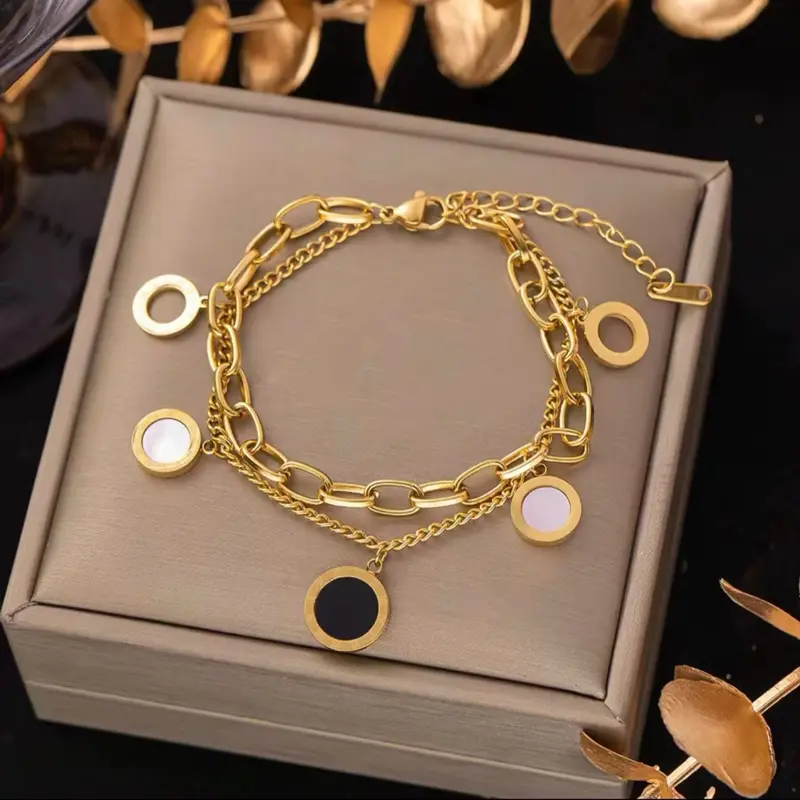 Women’s Stainless Steel Gold Bracelet -Jewelry