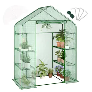 Garvee Greenhouses for Outdoors with 4 wire shelves, 57 x 29 x 77 in Portable Greenhouse with Thicken PE Cover, Roll-up Zipper Door, Walk-in Green Houses for Seedling Flowers Growing