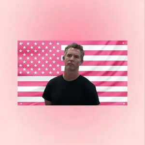 Pink Dr Jack Abbot Flag Tapestry | The Pitt Shawn Hatosy Wall Decor | Hot Doctor Aesthetic Frat Room Flag Fan Gift