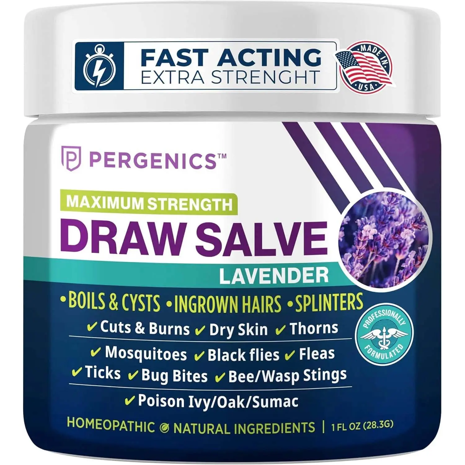 Pergenics Draw Salve Ointment with Lavender & Camphor Eucalyptus - Ingrown Hair Relief, Boils & Cysts Support, Splinter Remover (Beauty & Personal Care, Bath & Body Care, Hair Removal Aid)