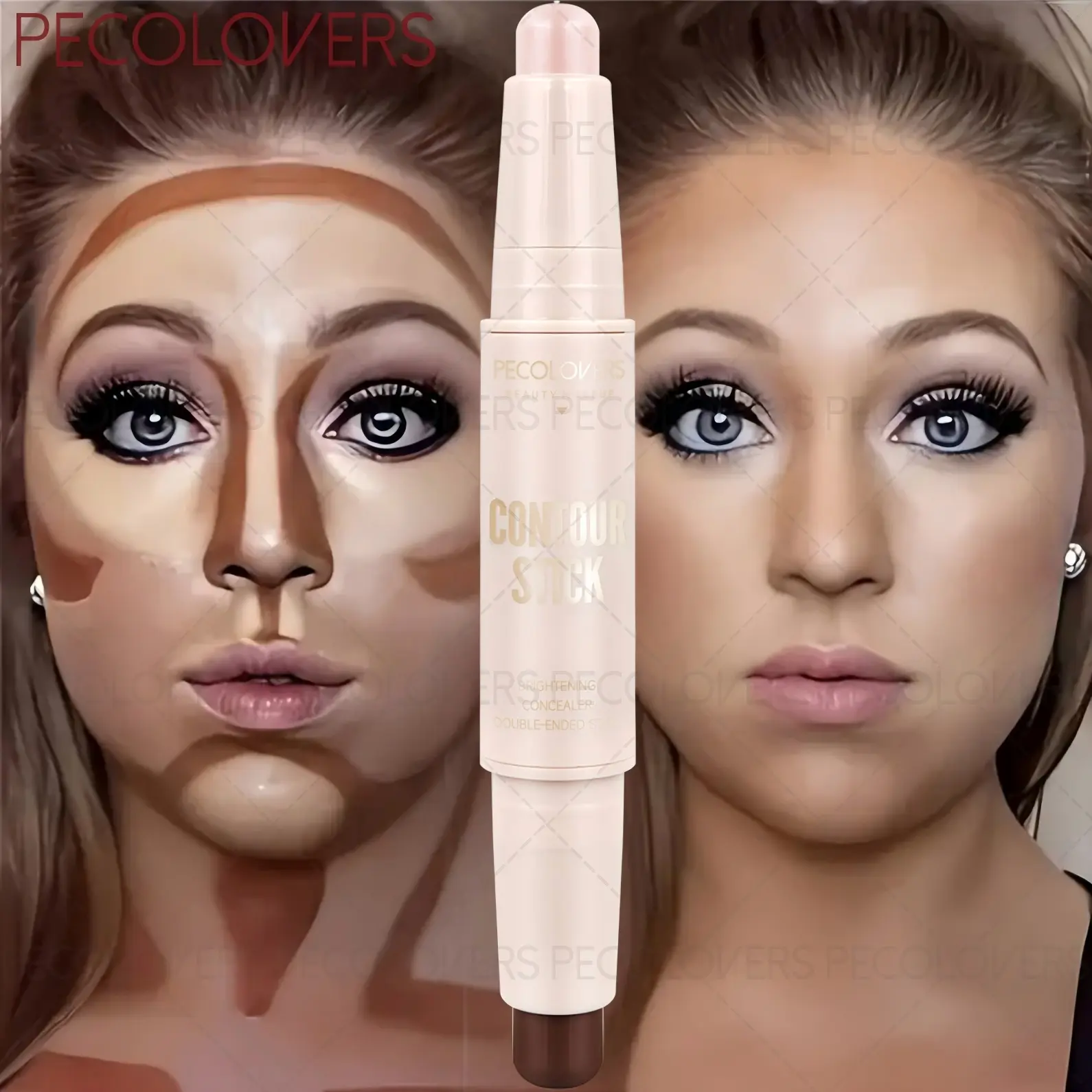 1PC Creamy Contour Stick - Blendable Face Sculpt, Long-Lasting For Daily Makeup, Light And Medium, Face Cosmetic
