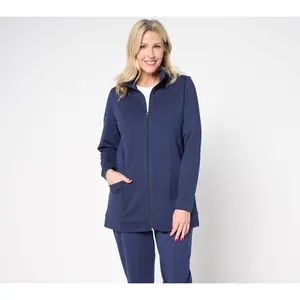 Denim & Co. Regular EasyWear French Terry Tunic Jacket