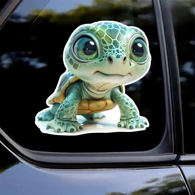 Set of 3.94-3.94 INCH - Sea Turtle - Sticker Vinyl Decal Graphic Auto Window Laptop Waterbottle Bumper Phone Locker Skateboard Tumbler Hydroflask