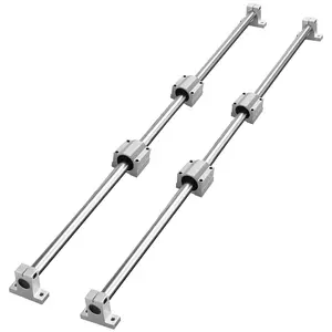 VEVOR Linear Motion Kit,  SFC16 1000mm, Includes 2 Rails of 39.4 inches, 4 SC16 Carriage Blocks, and 4 Support Brackets, Ideal for CNC and Automation Projects