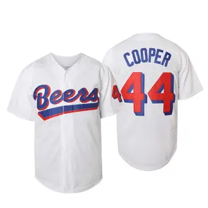 Mens Baseball Jersey #44 Joe Cooper 17 Doug Remer Stitched Baseball Jersey,white beers jersey