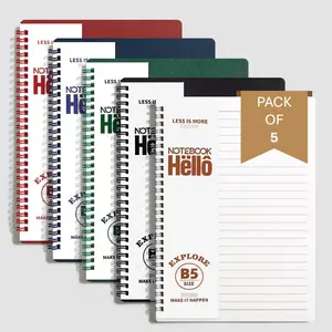 Vintage Spiral Notebooks for School & Office | Vintage Style A5/B5 Journals with Ink-Proof Thick Paper and Double Wire Binding