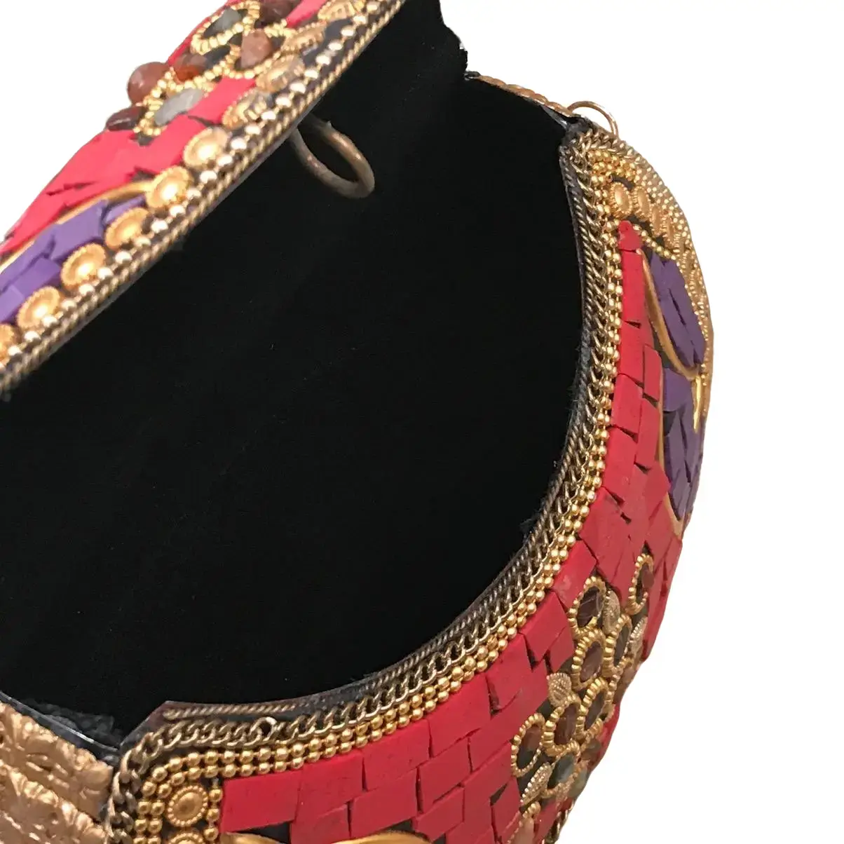 Rose Brass Mosaic Clutch for Women, Elegant and Functional Handbag cross body