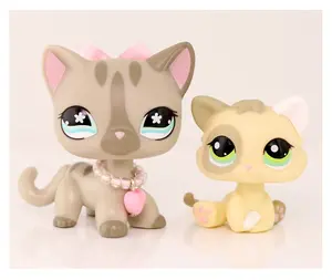 Mini Pet Shop lps Shorthair Cat ##468 Sitting Kitten ##1074 Girl Kids Gift Kitty