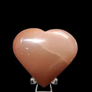 Honey Calcite Heart, Approx 2.7 in Natural Crystal Carving for Meditation & Energy Healing