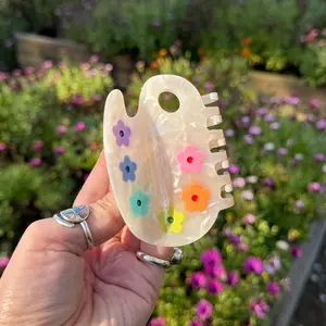 Paint Palette Hair Claw Artist Hair Clip for Women Cellulose Acetate Material Unique Design Eco Friendly and Durable