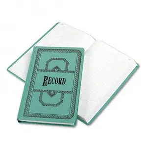 Boorum & Pease 66500R Record/Account Book- Record Rule- Blue- 500 Pages- 12 1/8 x 7 5/8