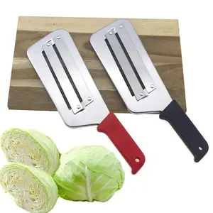 2-Pack Cabbage Chopper, Cabbage Cutting Shredder, Manual Vegetable Slicer, Metal Pickle Knife, Dual-Layer Cutter, Kitchen Tools, Food Prep Essentials