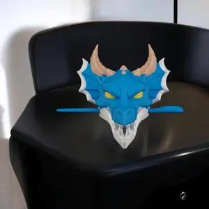 Dragon Skull Trophy Hair Pin | Unique Gothic Hair Accessories | 3D Printed Hair Jewelry for Cosplay & Women