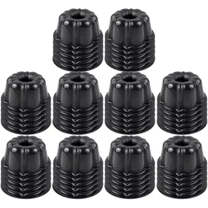 Mini Flan Molds Pan – Reusable Bakeable Plastic Flanera/Molde Para Gelatina & Chocoflan – Non-Stick Silicone Baking Cups For Baking and Much More - 50 QTY Pack