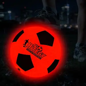 Glow in The Dark Soccer Ball - Water-Resistant, Official Size 5, Light Up with Every Kick, Includes Pump, Manual & Extra Batteries - Perfect Soccer Gifts for Kids and Teen Boys