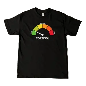 High Cortisol Low Cortisol Funny Casual  Heavyweight Short Sleeve Shirt