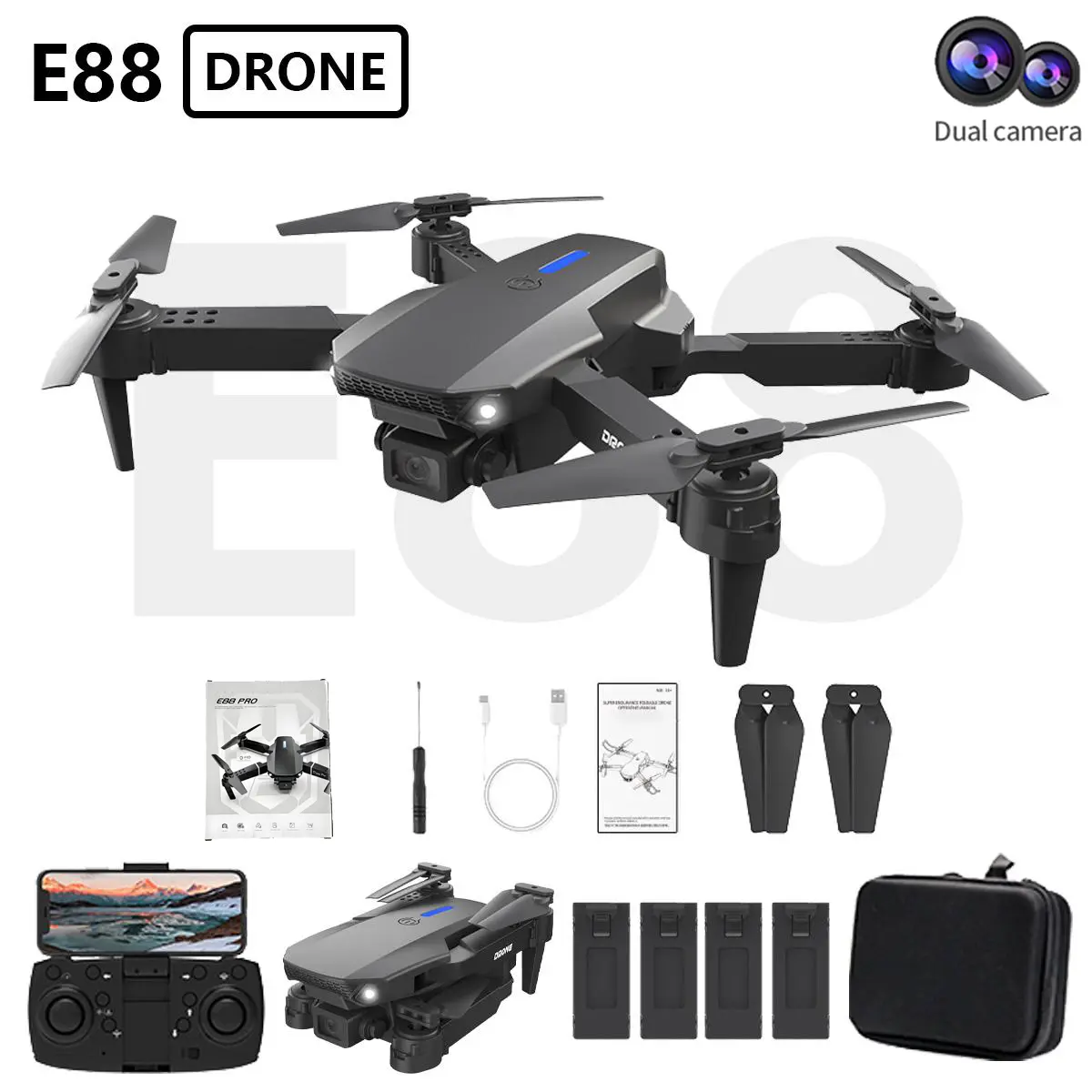 E88 Foldable Drone – An Ideal Valentine's Day Gift For Your Partner!