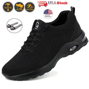 Steel Toe Shoes for Men Lightweight Safety Shoes Comfortable Steel Toe Sneakers Work Shoes sport