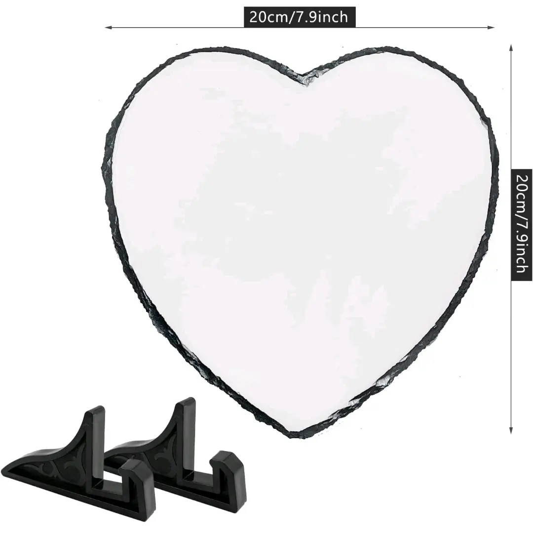 Heart Rock Slate Photo Panel