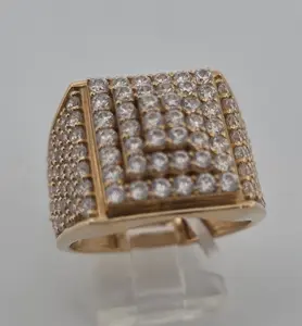 ANILLO 14K zc Size #10- CUADRADO