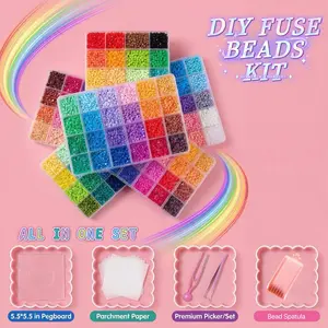 Fuse Beads Kit Easy DIY 2.6mm,| DIY Crafts Supplies, Room Art Decor, Ideal Gift, Pixel Art All-in-One