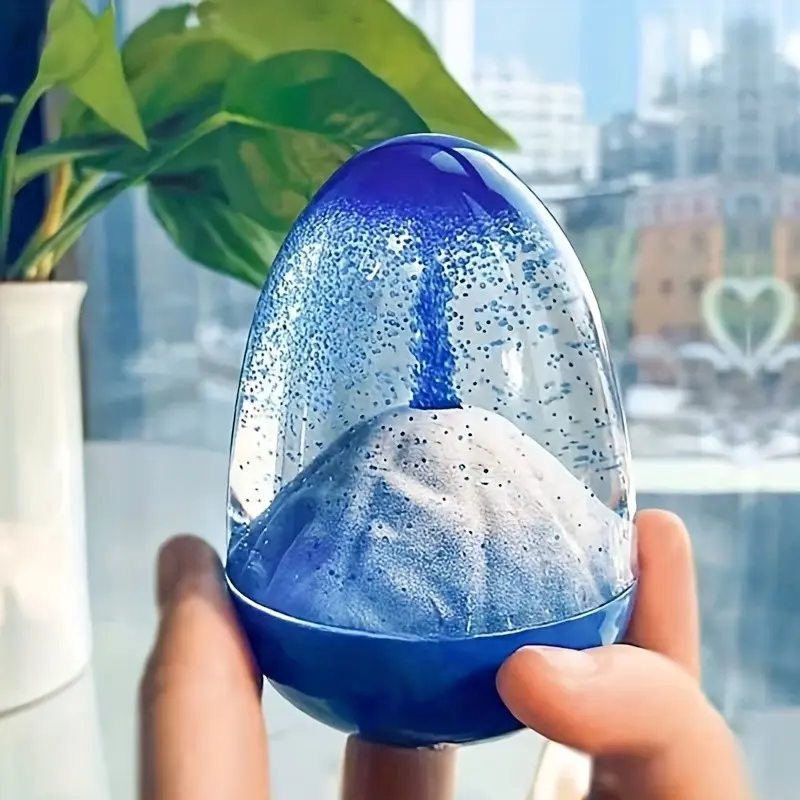 Creative Eggshell Volcano Eruption Sand Timer Ornament, Art Figurine, Relaxing Decorative Home Decor, Office Desktop Decoration, Table Desk Ornament, Living Room Decoration, Birthday Gift, Holiday Memorial Present, Collectible Home Decor