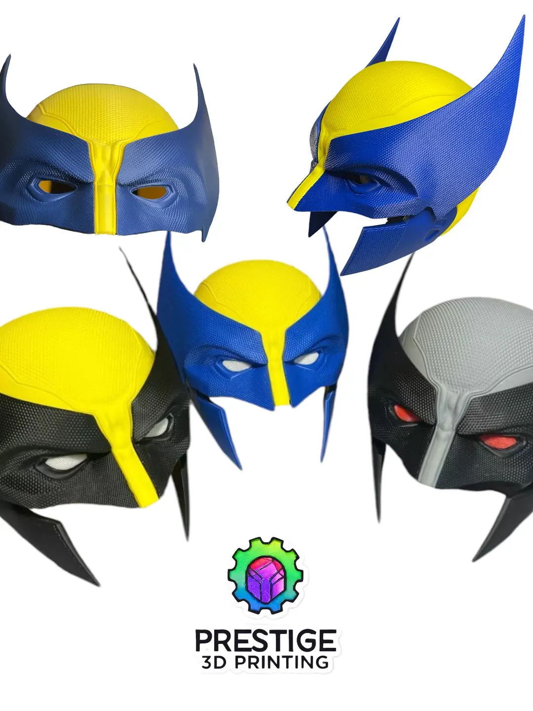 3D PRINTED W0LVERlNE  Mask/Cowl - Highly Detailed, Lightweight, Durable PLA Material, One Size Fits Most, Eco-Friendly for Cosplay, Halloween (Toys & Hobbies DIY Specialty Mask Making Supply)