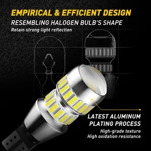 912 921 Bulbs for Backup Reverse Light Bulbs, 400% Brighter, 6000K White, Non-polarity 906 T15 921 Bulb Direct Back Up Parking Light Replacement Lamp, Pack of 2