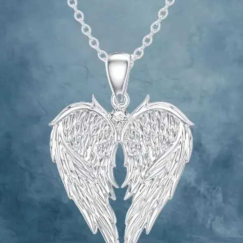 Wing Design Pendant Necklace for Women & Girls, Fashion Jewelry for Party, Daily Clothing Decor, Trendy All-match & Exquisite Jewelry for Birthday Gift, Jewelry Gifts, Elegant Necklace, Heart Design Necklace