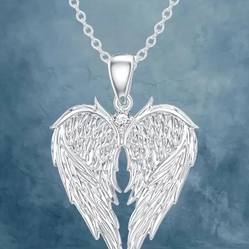 Wing Design Pendant Necklace for Women & Girls, Fashion Jewelry for Party, Daily Clothing Decor, Trendy All-match & Exquisite Jewelry for Birthday Gift, Jewelry Gifts, Elegant Necklace, Heart Design Necklace