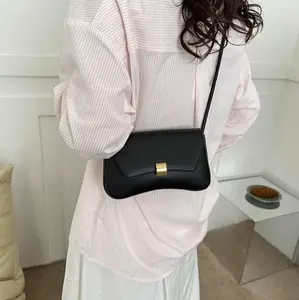 Knot Handle Shoulder Bag for Women - Elegant Flap Handbag with  Clasp
