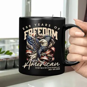 America 250th Anniversary Coffee Mug, USA Semiquincentennial Celebration, Patriotic Veteran Gift, 250 Years of America Mug, Made in the USA