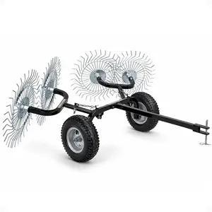 Yard Tuff Acreage Rake, Steel Tow Behind Dethatcher for Lawn & Garden, 48 Inch