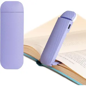 Reading Book Light, Clip on Reading Light, Rechargeable Reading Light, Book Lights for Reading at Night in Bed, Reading Lights for Books in Bed, Book Reading Light Clip, Romantic Purple