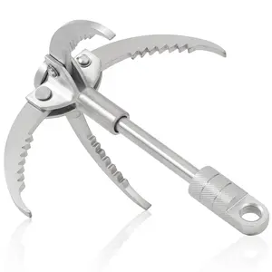 Large Grappling Hook 4-Claw Folding Stainless Steel Grapple Hooks for Outdoor Survival Camping Hiking Tree &Mountain Climbing