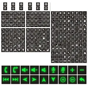 Nilight 249PCS Night Glow Sticker for Rocker Switch Panel DIY Luminous Pattern Text Label in The Dark Toggle for Dashboard Boat RV Car Truck