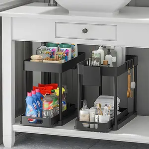 1/2pcs Drawer-type Pull Storage Shelf, Assembly Storage Rack, Multi-use Storage Rack, for Desktop White/Black Item Sorting Container, Space-saving Item Rack, Breathable Item Rack, Airflow Organizer