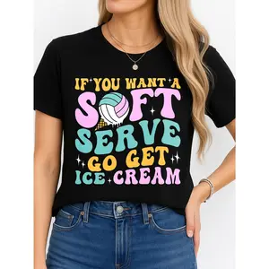 Volleyball T Shirt Black Summer Casual Wear Personalized Unisex Women Top Summer Comfortable Breathable Short Sleeve Tee Suitable For All Outfits Made In Usa