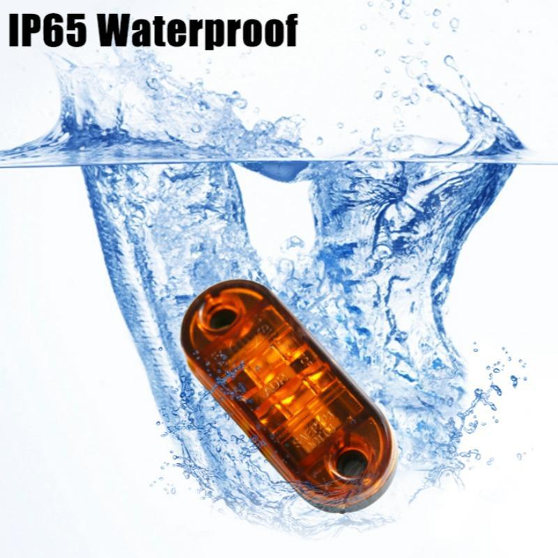 Car Side Marker Light, Side Lamp, 10pcs 4-LED Turn Signal Car Warning Light, Tail Light for Car, Truck, Trailer, RV, Boat, Universal Car Accessories