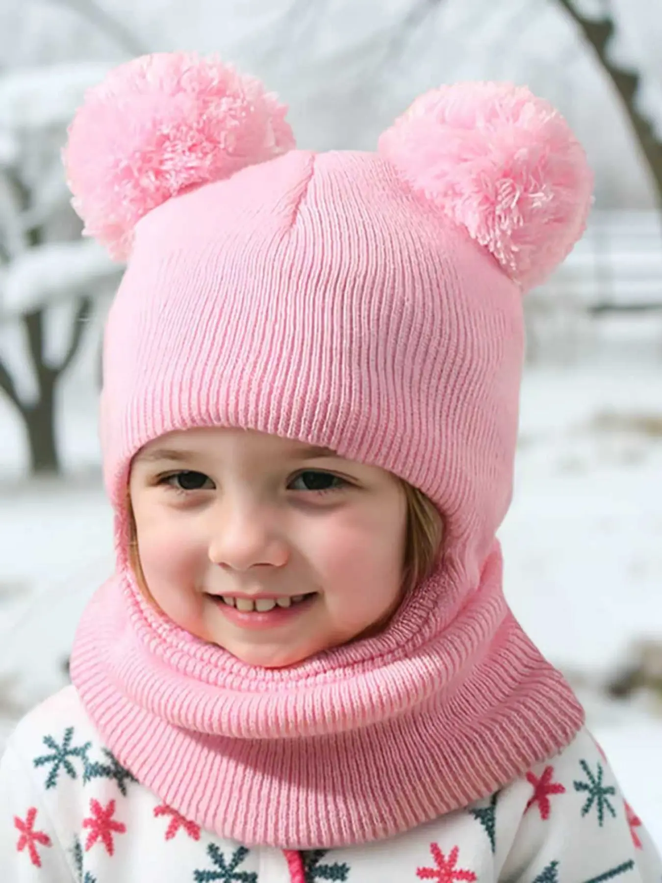 Unisex Knitted Hat for Kids & Adults, Warm Winter Accessory, Casual Daily Wear, Perfect for Cold Weather, Stylish Plain Design, Hat cap