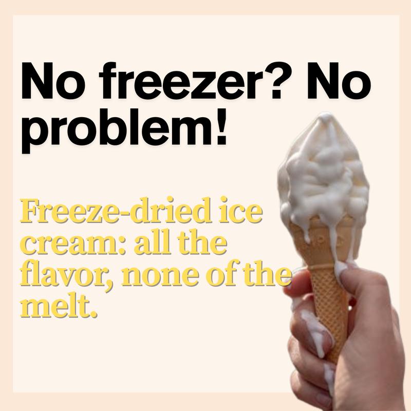 G-Box Freeze Dried Ice Cream Cubes in Air-tight Sealed Container | Vanilla | Chocolate | Snack Dessert