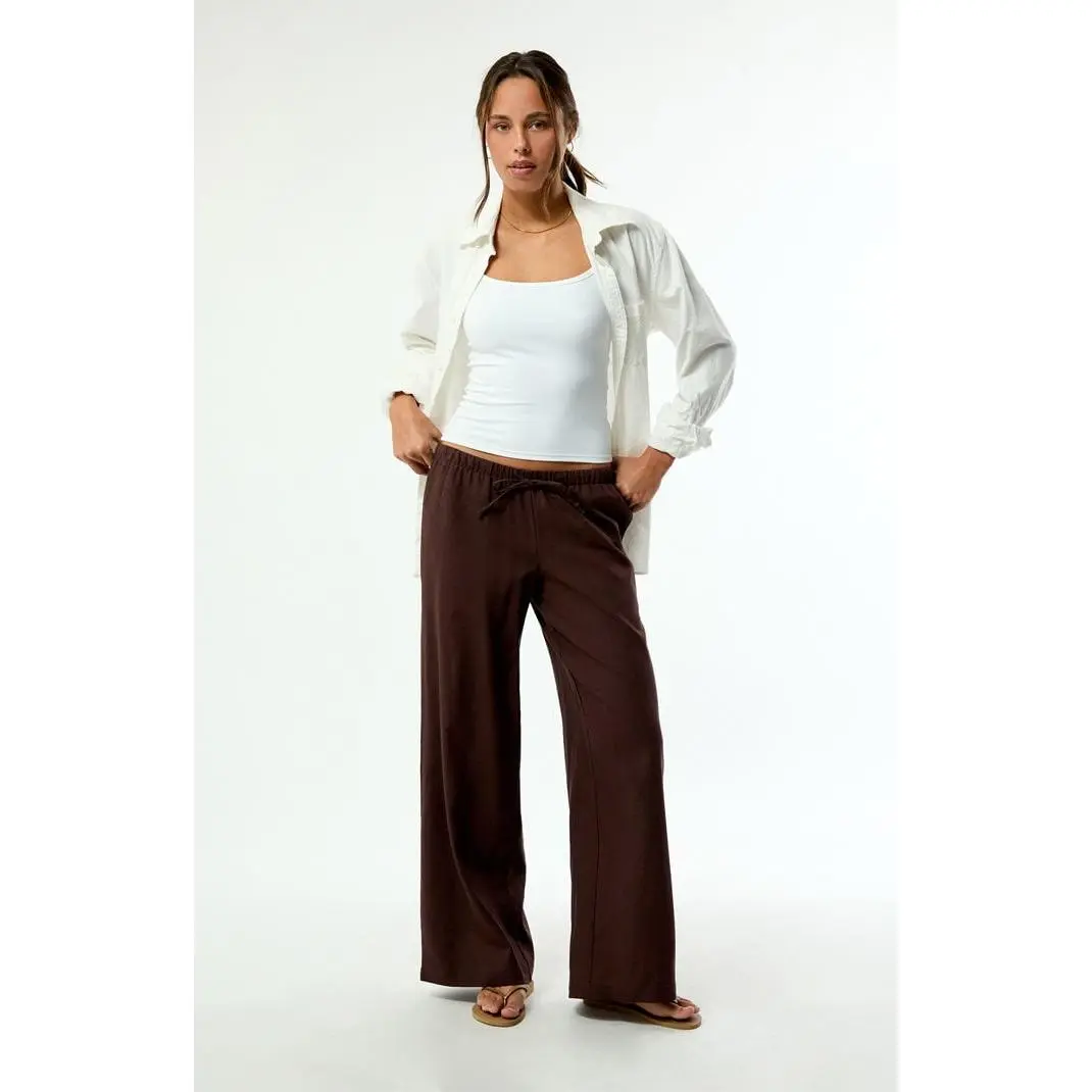 Pacsun Women's Alisa Linen Pull-On Baggy Pants