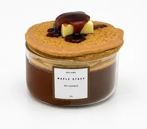maple stack wickless dessert candle 12oz