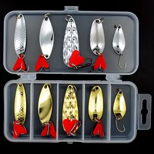 Artificial Fishing Lure, Fishing Lure with Storage Box, Spoon Lures, Fishing Accessories for Outdoor Fishing, Fishing Supplies