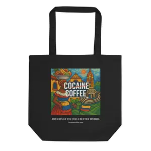 Tropical "Your Daily Fix For A Better World" Print Eco Tote Bag