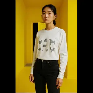 Animals Collection Long Sleeve T-Shirt Classic Regular Fit 100% Cotton Direct-to-Garment Printing Vibrant Designs for Casual Wear