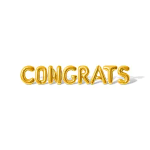 Letter Balloons - CONGRATS 16" Inch Alphabet Letters Foil Mylar Balloon Graduation Party Banner