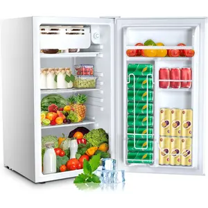 Kismile 3.2 Cu.Ft. Mini Fridge with Freezer Compact Energy-Saving Refrigerator for College Dorms & Offices Adjustable Thermostat Ultra-Quiet Operation 43dB