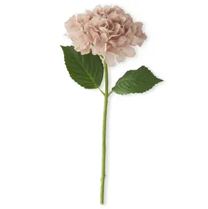 Light Peach-Pink Real Touch Hydrangea Spray 20" - Artificial Flower