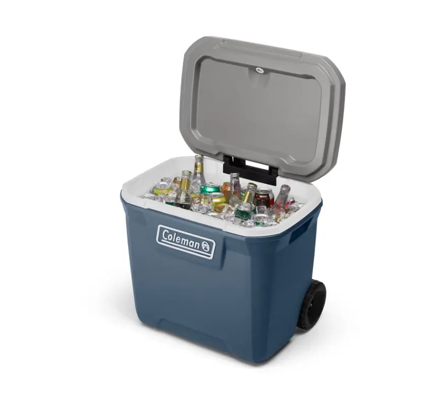 Coleman 316 Series 60QT Hard Chest Wheeled Cooler, Lakeside Blue